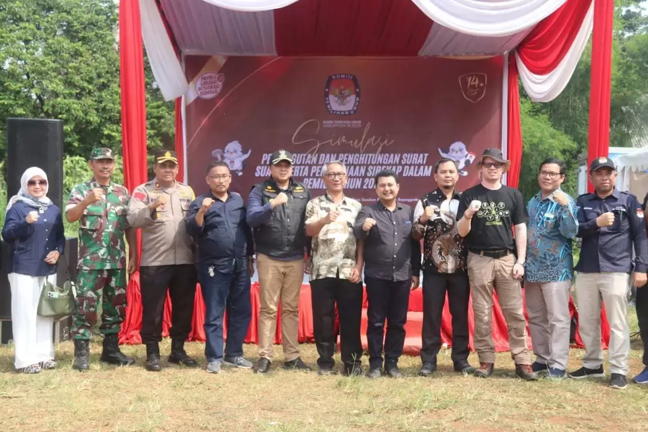 Pemkab Bogor dan KPU Lakukan Simulasi Pemungutan Serta Penghitungan Suara Dengan Aplikasi Sirekap