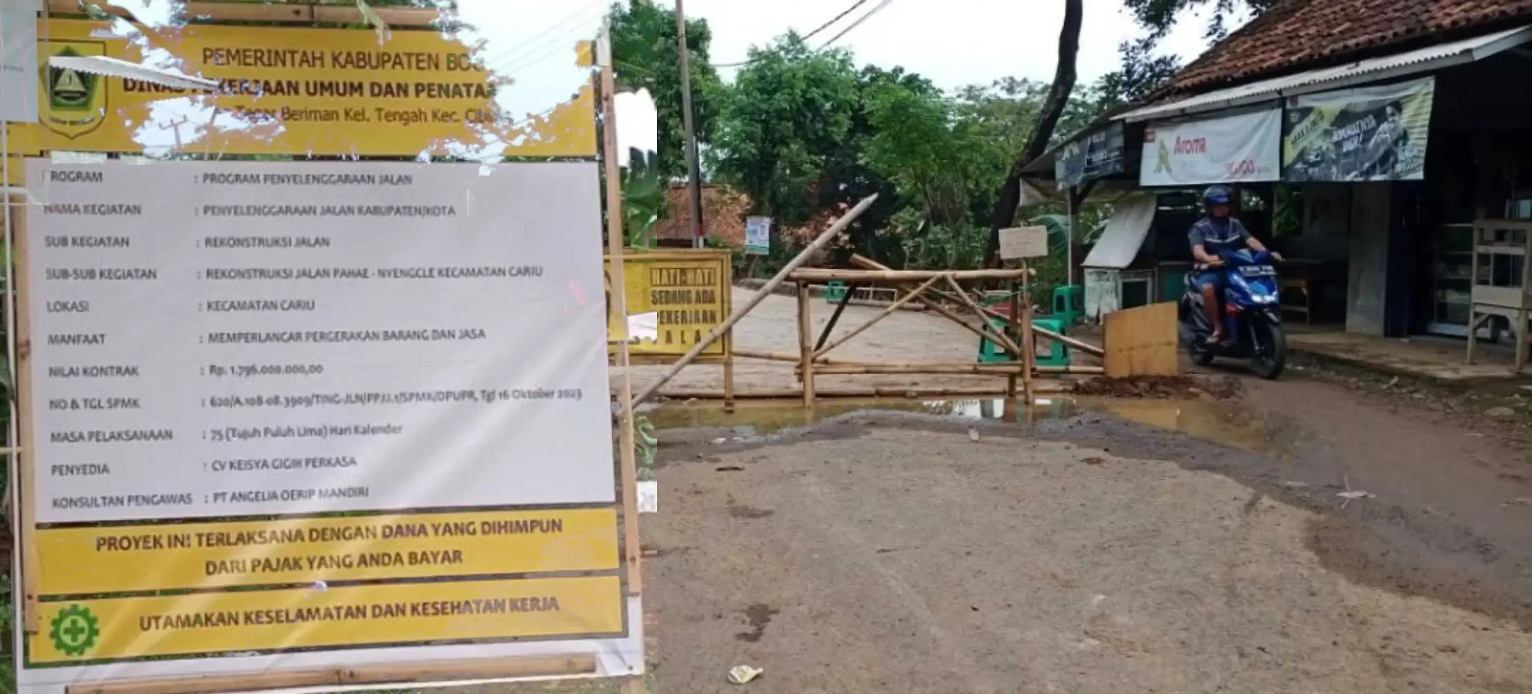 Rekontruksi Jalan Pahae – Nyengcle Yang Dikerjakan Oleh CV Keisya Gigih Perkasa, Disoal Pengguna Jalan