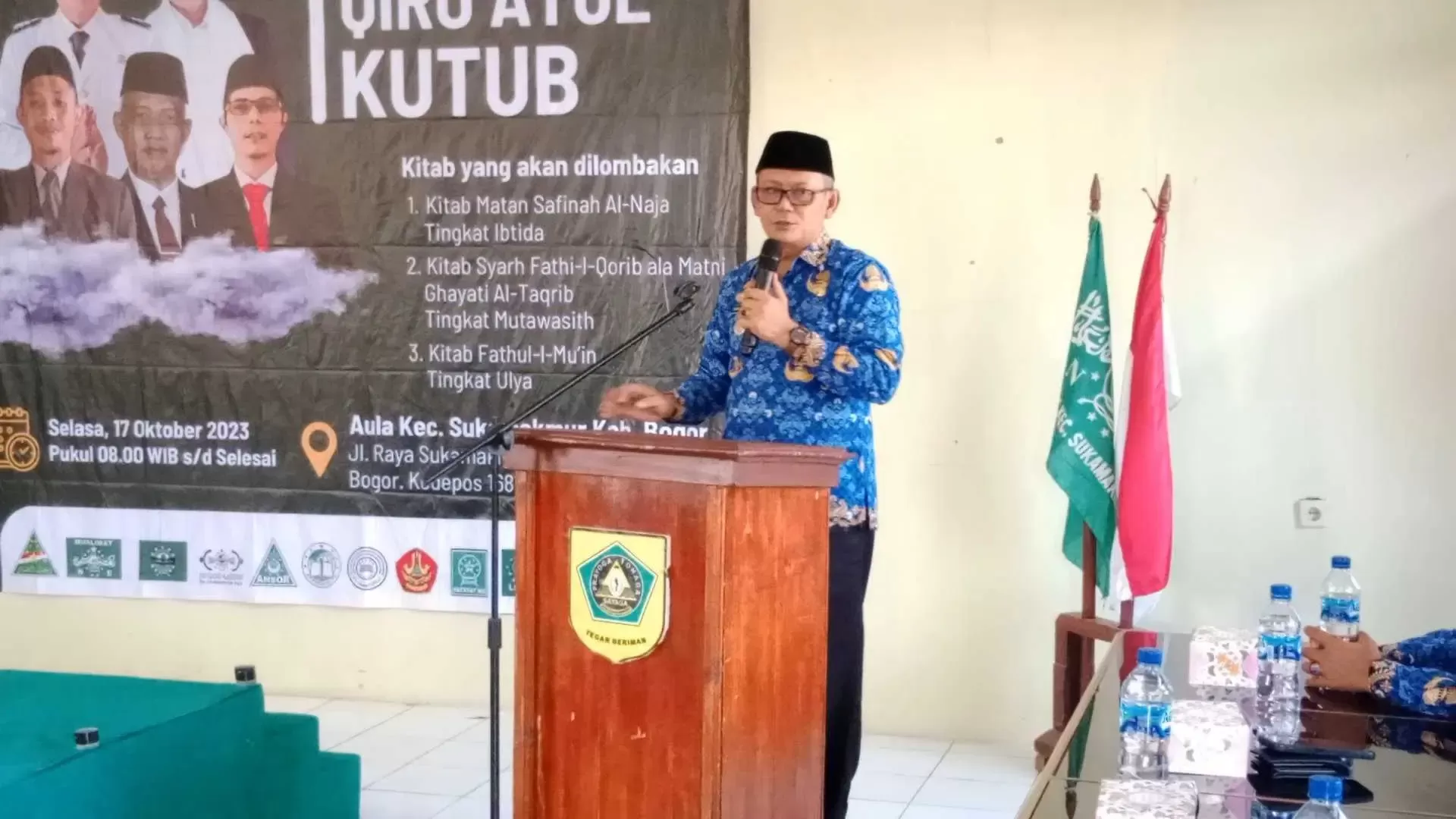 Menyambut Hari Santri Nasional, Pemerintahan Kecamatan Sukamakmur menggelar Lomba Musabaqoh Qiro’atul Kutub