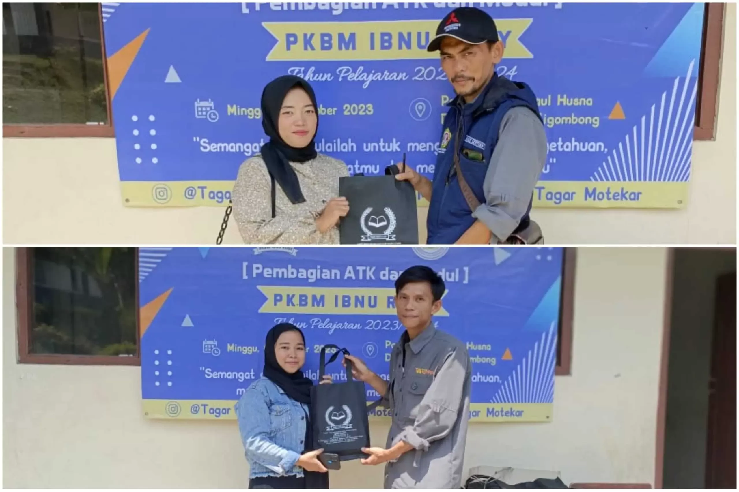 Pokjar Tagar Motekart Bersama PKBM Ibnu Rusy Bagikan ATK serta Modul