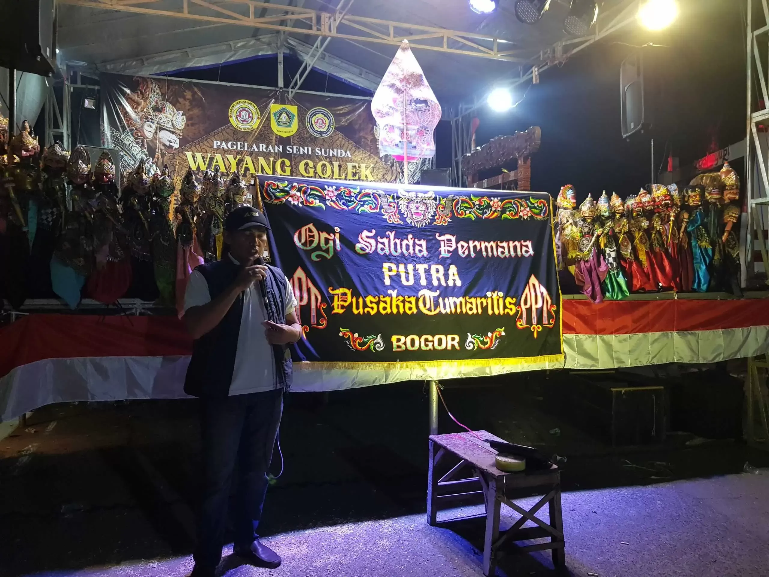 Pagelaran Seni Sunda Wayang Golek Desa Nagrak, memeriahkan HUT RI 78 Tahun.
