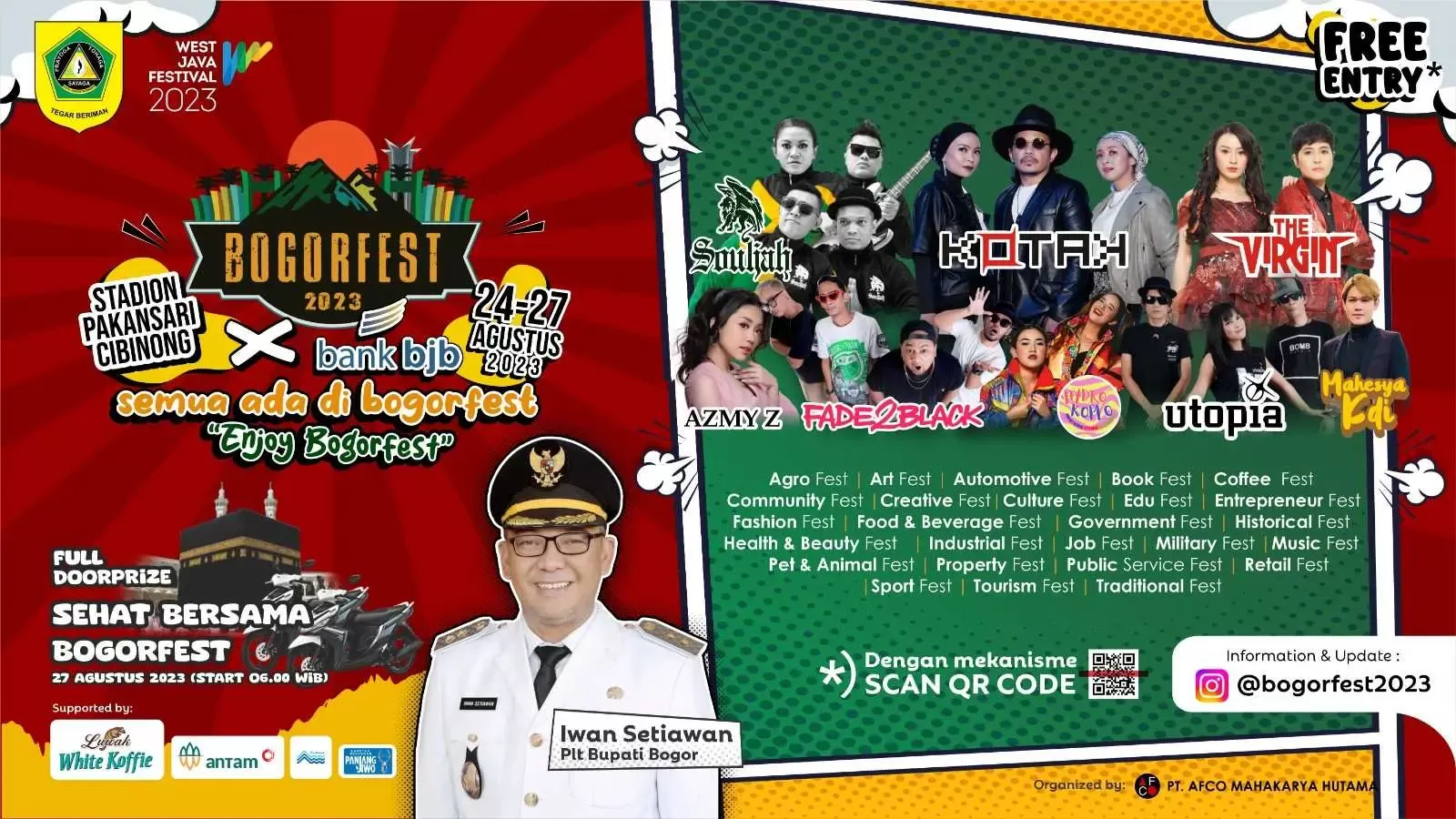 Pemkab Bogor Hadirkan Pesta Rakyat Melalui Bogor Fest 2023.
