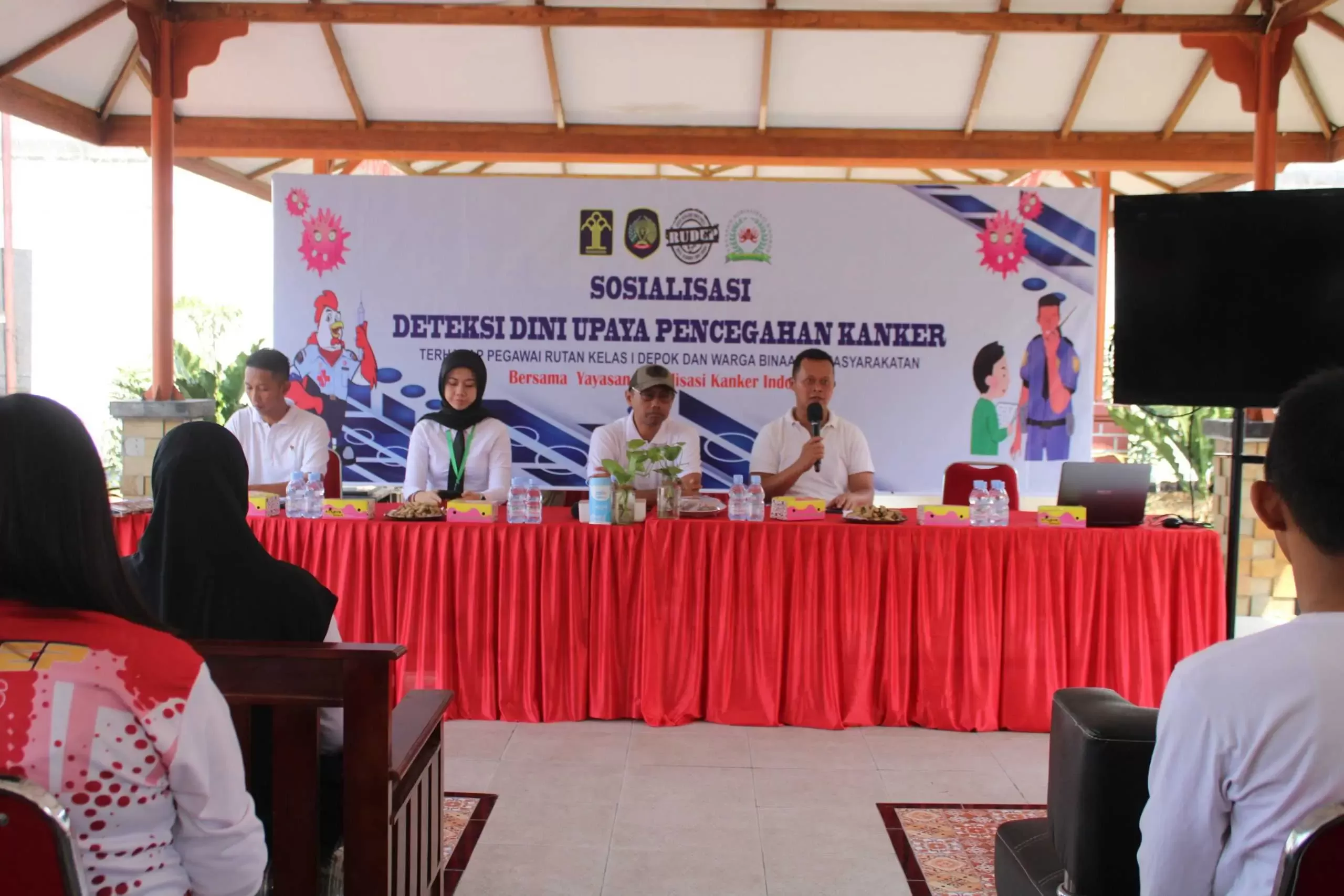 Rutan 1 Depok menggelar Sosialisasi Deteksi Dini Kanker Bersama YSKI.