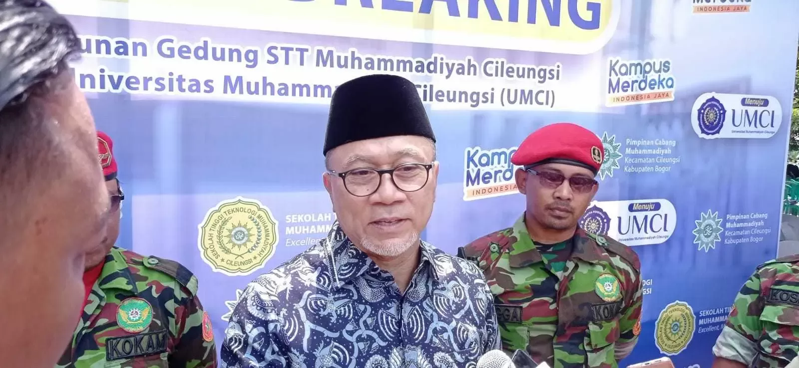 Menteri Zulhas Minta Stakeholder Kabupaten Bogor Untuk Bantu Muhammadiyah Dalam Pembangunan UMCI.