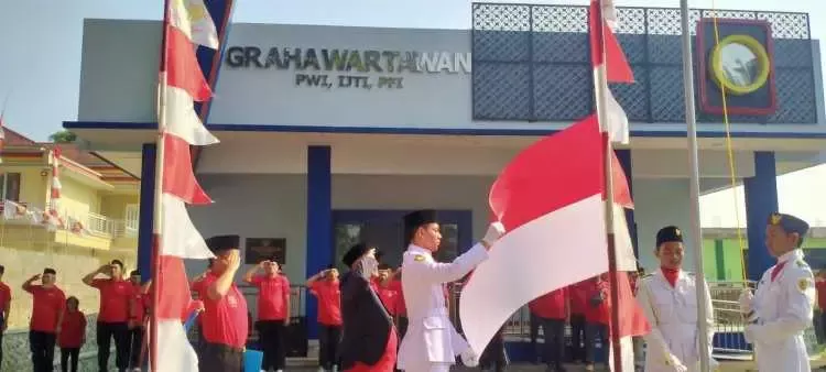Bangun Semangat Patriot Bagi Wartawan, PWI Kabupaten Bogor Gelar Upacara Hari Kemerdekaan RI Ke-78.