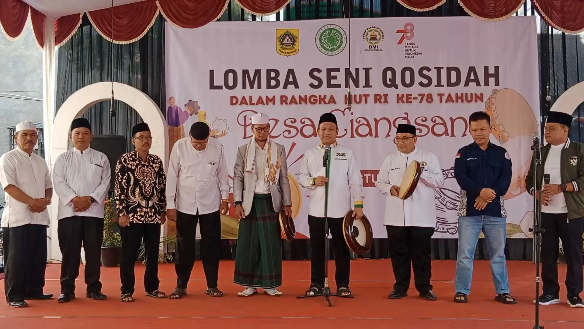 Sambut HUT RI ke-78 Tahun, Pemdes Ciangsana Gelar Lomba Seni Qasidah.
