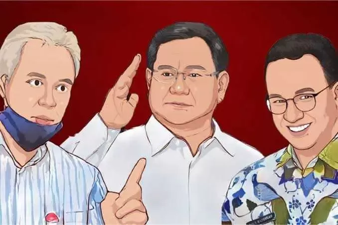 Hasil Survei Capres terupdet 2023, Prabowo, Ganjar dan Anies.