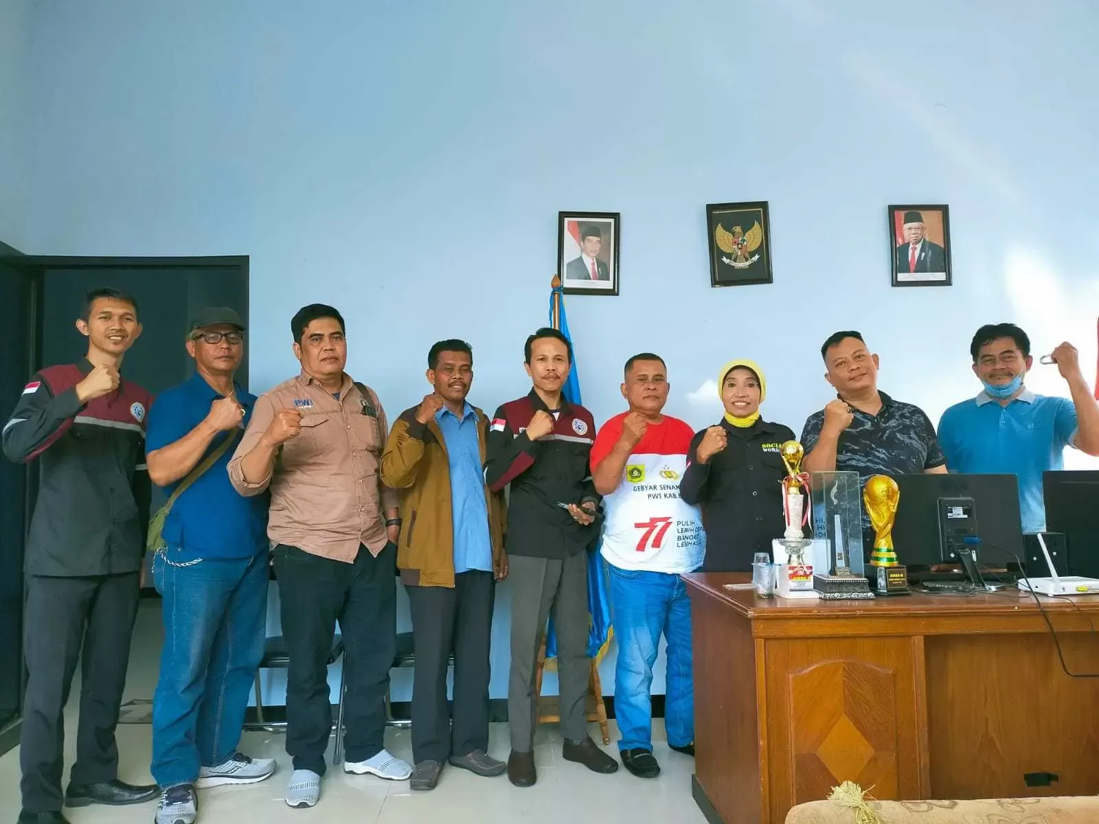 Guru Merdeka Profesional, Lakukan Kunjungan Kerja Perdananya ke PWI Kabupaten Bogor.