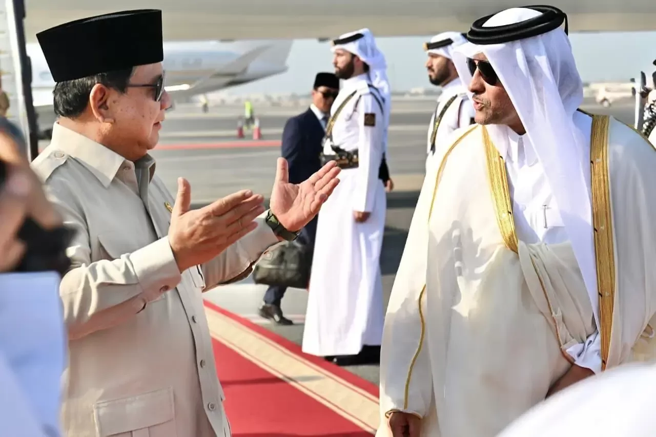 Presiden Prabowo Subianto Tiba di Doha, Qatar: Bertemu Emir Sheikh Tamim, Tunjukkan Solidaritas Pasca Serangan Israel