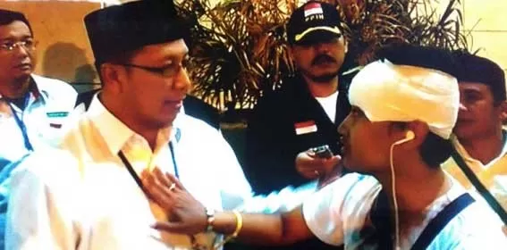 Menteri Agama Lukman Hakim Saifuddin bertemu Nurudin. 