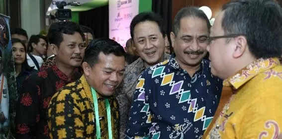 Bupati Merangin H Al Haris bersama pejabat Kementerian pada Konfrensi Nasional I Geopark Indonesia