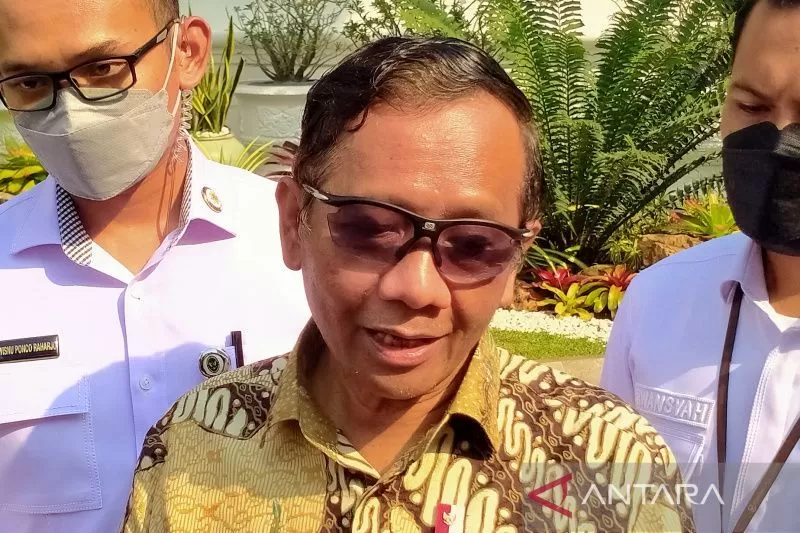 Menteri Koordinator Bidang Politik, Hukum, dan Keamanan (Menko Polhukam) Mahfud MD saat ditemui di Istana Kepresidenan Jakarta, Senin (8/8/2022)