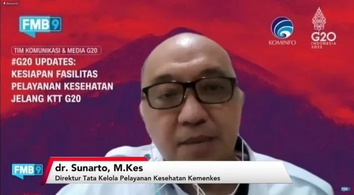 Direktur Tata Kelola Pelayanan Kesehatan Kemenkes, Sunarto, saat konferensi pers virtual, Kamis (22/9/2022).