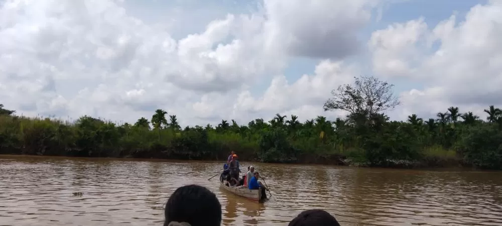 Tim SAR melakukan pencarian terhadap dua ABK kapal bermuatan sawit yang tenggelam di Sungai Batanghari, tepatnya di Desa Rantau Rasau, Kabupaten Tanjungjabung Timur (Tanjabtim).