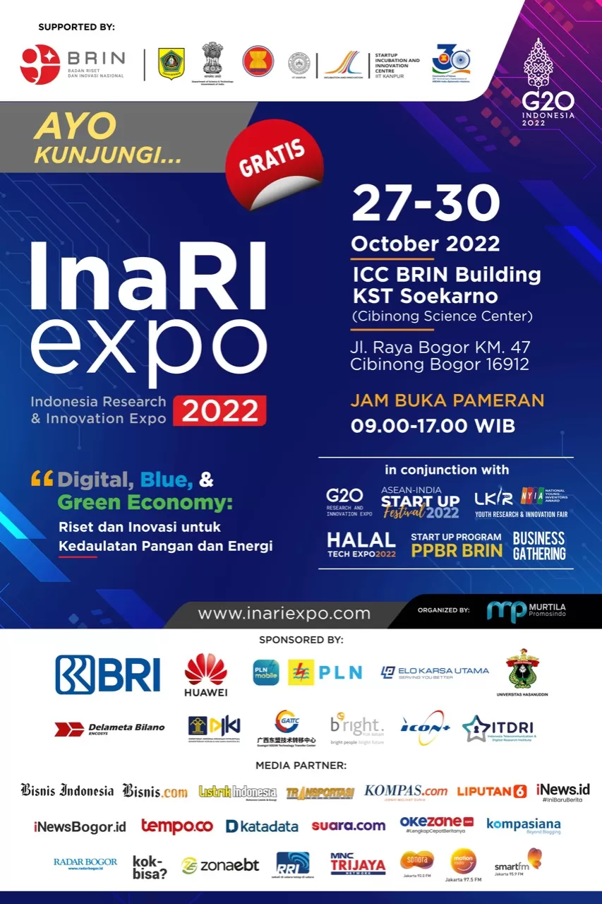 InaRI Expo 2022 Ruang Ekspresi Para Periset, Inovator, Dan Inventor ...