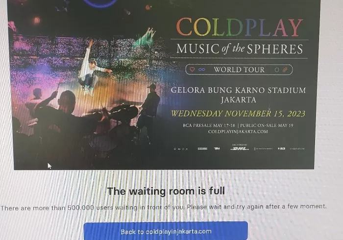 Ikut War Tiket Konser Coldplay, Calon Pembeli: Nggak Bisa Masuk - Jawa Pos