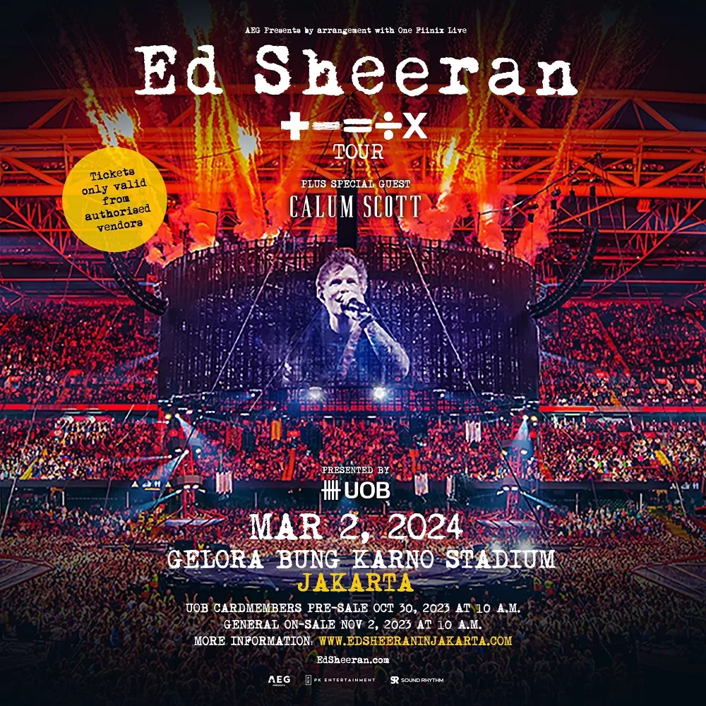 Konser Ed Sheeran di Jakarta pada Maret 2024 Bertajuk The Mathematics