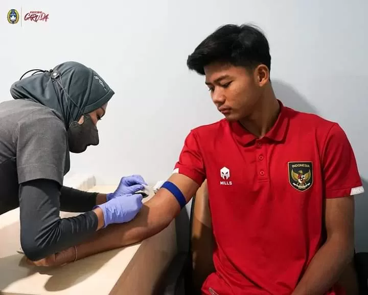 Foto:Tim PSSI au17 jalani tes kesehatan (PSSI )
