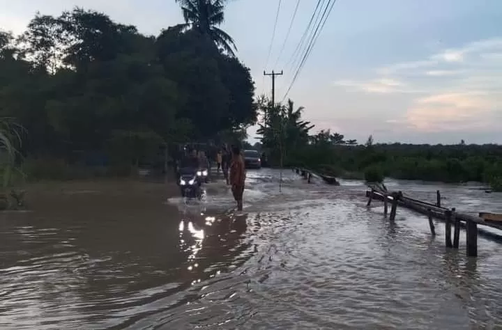 Foto: Kondisi dampak bencana banjir di kabupaten Batubara Sumatera Utata (BNPB )