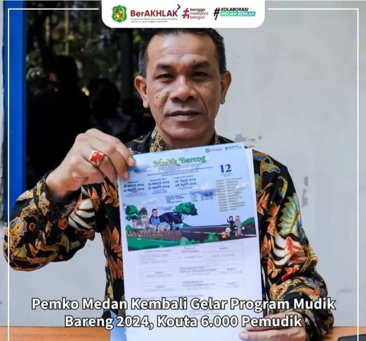 Foto: Kadis Perhubungan Kota Medan sampaikan program mudik bareng (Pemko.medan)