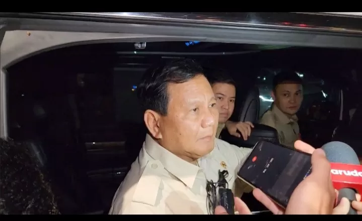 Foto: Prabowo Subianto memberikan tanggapan usai putusan MK  (TKN Prabowo Gibran )