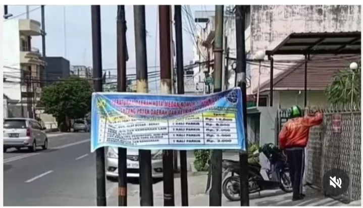 Foto: Pengumuman kenaikan tarif parkir Pemko Medan  (Instagram )
