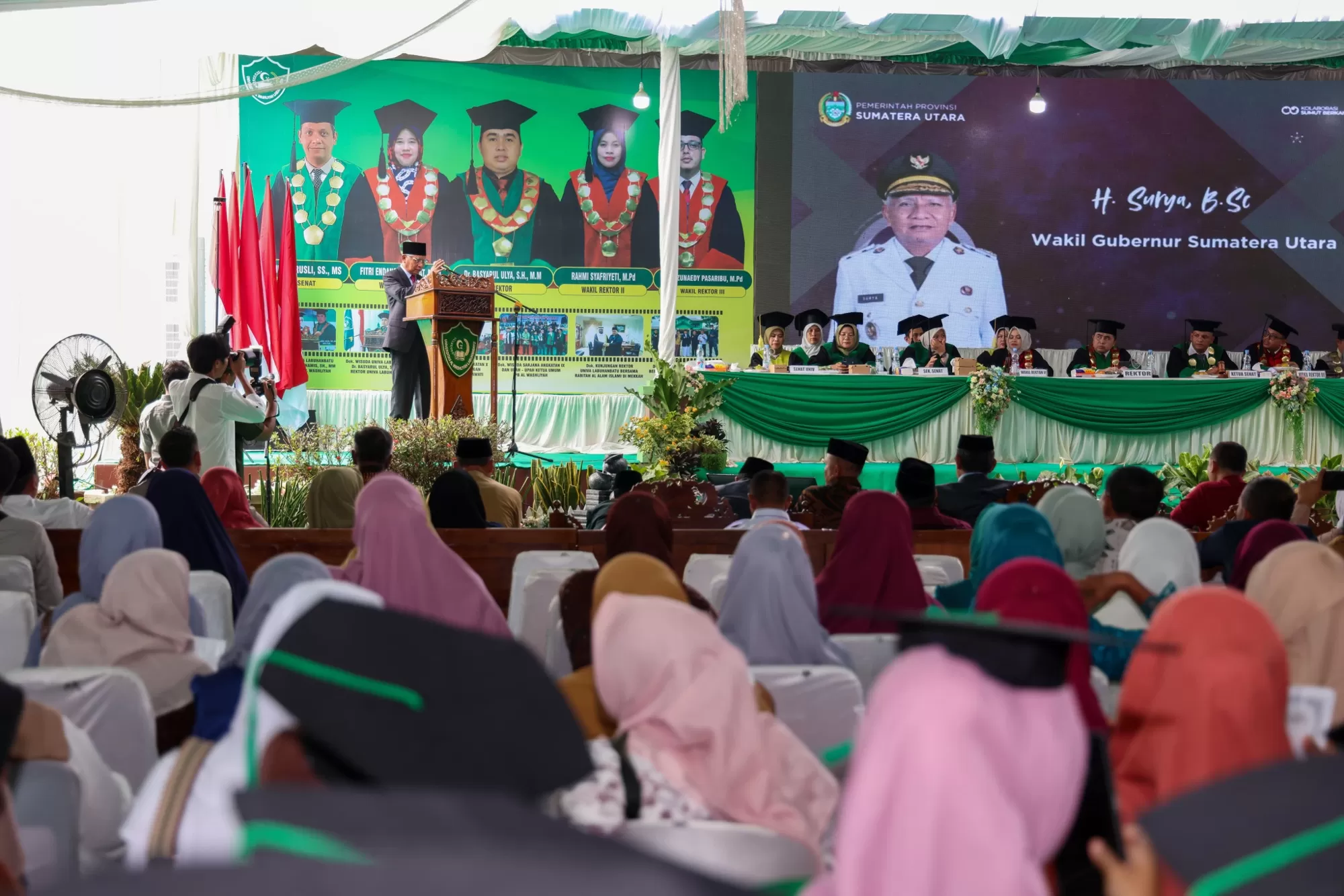 Foto: Wagub Sumut Surya dikegiatn univa labuhanbatu (Kominfo)