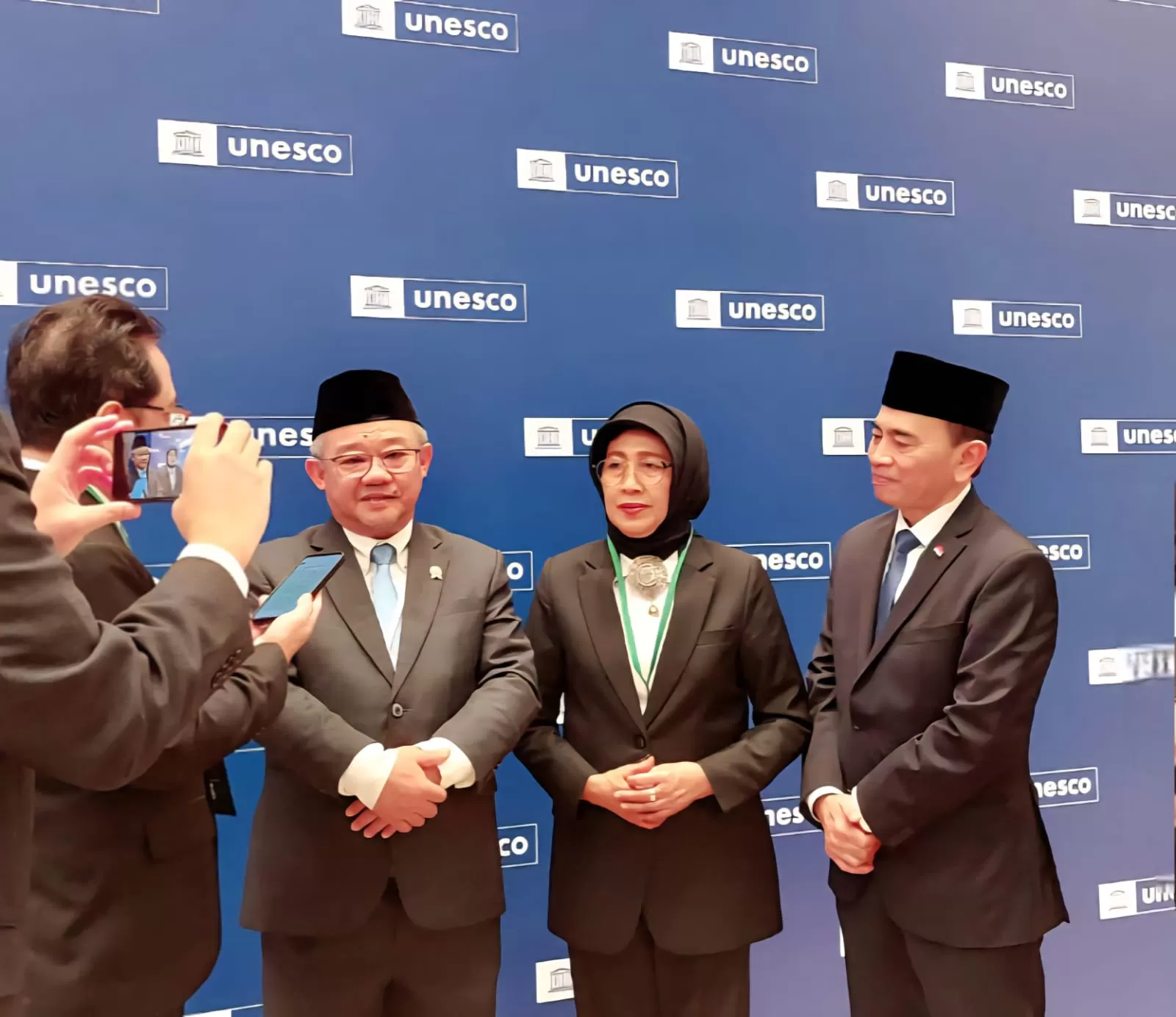 foto: Mendikdasmen Abdul Mukti di Unesco (youtube)