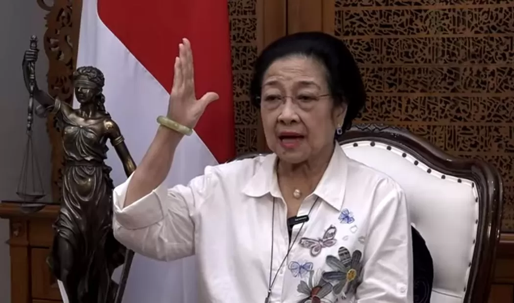 Megawati Soekarnopuri sebut putusan MK loloskan Gibran Rakabuming Raka cawapres adalah rekayasa hukum (Tangkapan layar Youtube PDIP)