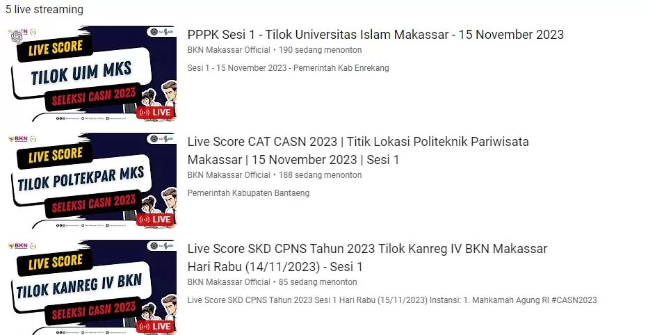 Link Live Score PPPK 2023 Untuk Wilayah Kanreg IV BKN Makassar - Pojok Satu