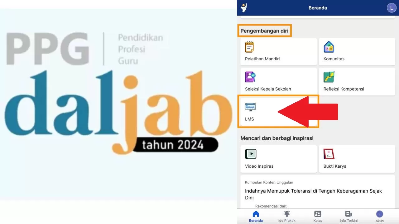 FIX PMM Sudah Ditambah Menu Baru Bernama LMS Untuk PPG Daljab 2024 ...