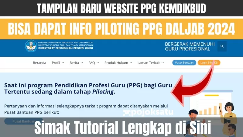 Bisa Cek Informasi Piloting Ppg Daljab Tampilan Website Ppg