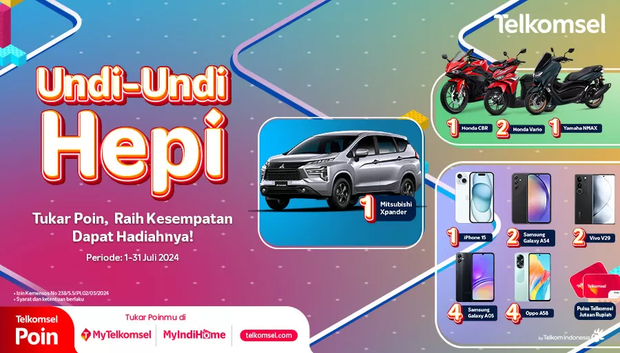 Cek Sekarang! Ini Daftar Pemenang Undi-undi Hepi Telkomsel Bulan Juli ...