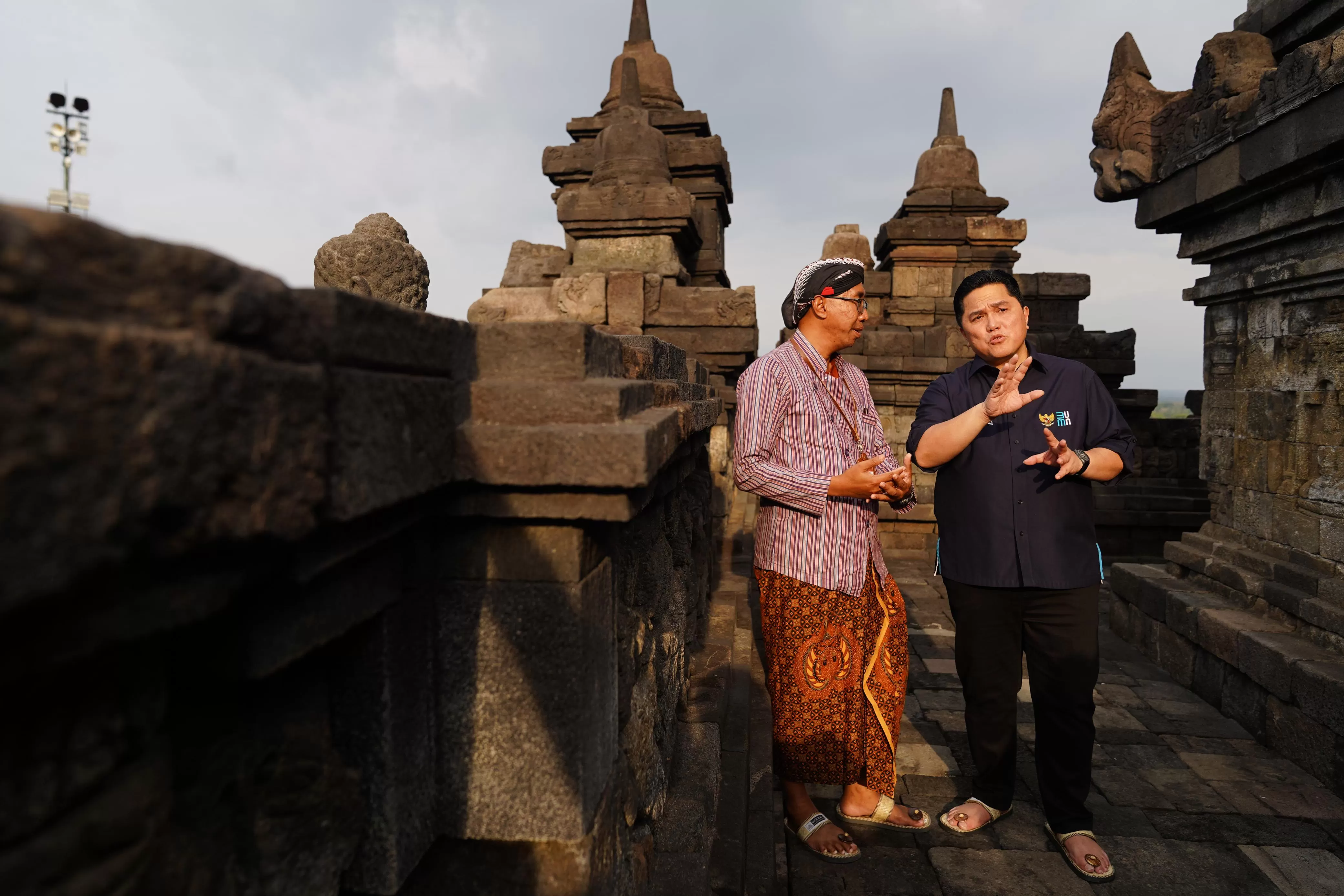 Menteri BUMN Pastikan Situs Warisan Budaya Dikelola Berbasis Spiritual, Budaya dan Edukasi Saat  Kunjungi Borobudur