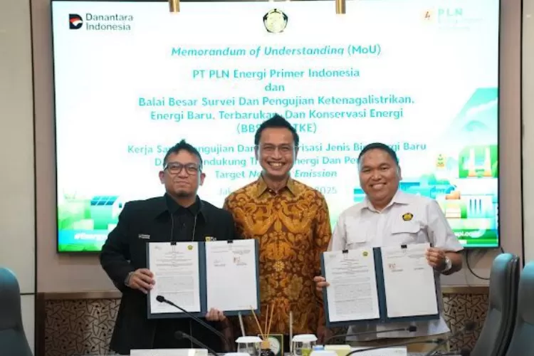 PLN EPI menandatangani nota kesepahaman dengan BBSP KEBTKE Kementerian ESDM. (DOK. PLN EPI)
