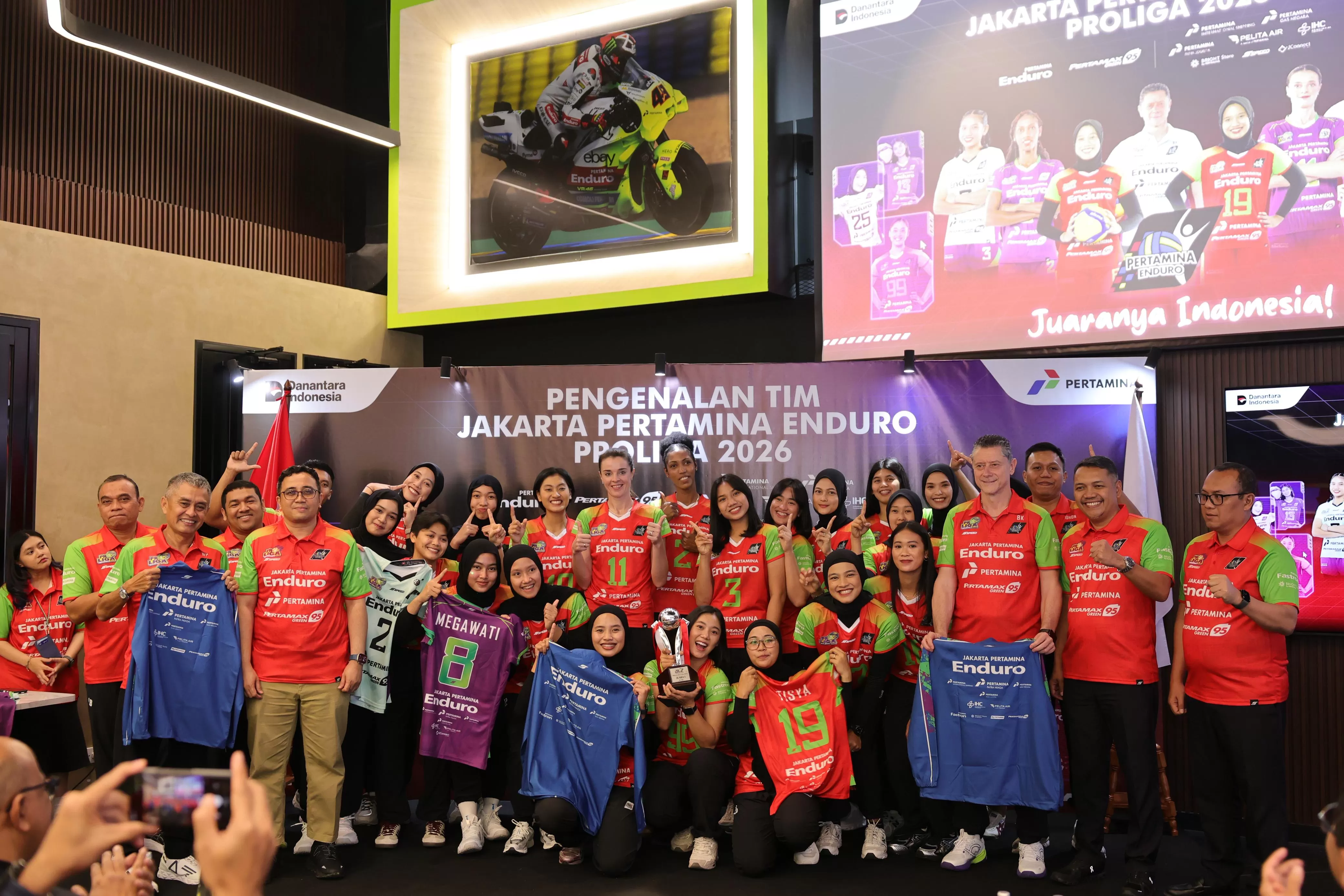 Pertamina menegaskan dukungan penuh untuk JPE di Proliga 2026 dengan target mempertahankan gelar dan memberi dampak sosial. (Dok. Pertamina)