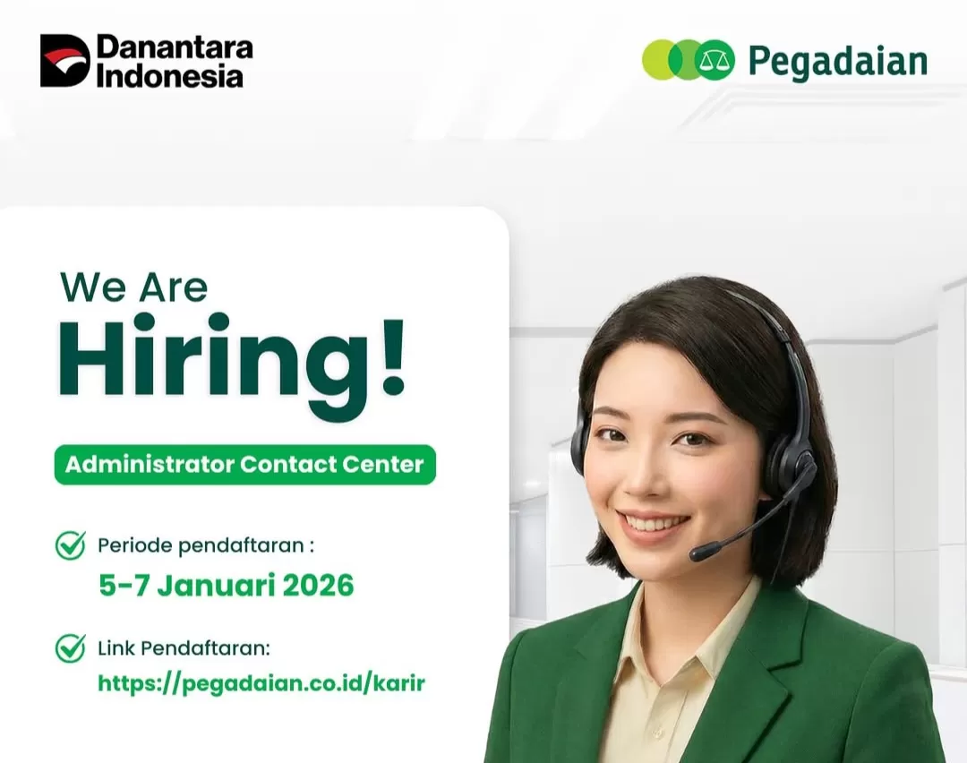 Pegadaian sedang membuka lowongan kerja untuk lulusan D3 di bidang Contact Center, berikut info kualifikasi dan pendaftarannya. (Instagram/@pegadaian_id)