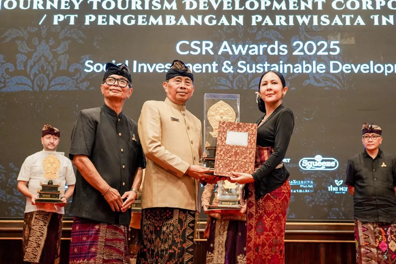 ITDC meraih THK Lifetime Achievement dan THK-CSR Awards 2026 sebagai bukti konsistensi menerapkan pariwisata berkelanjutan berbasis Tri Hita Karana. (Dok. ITDC)
