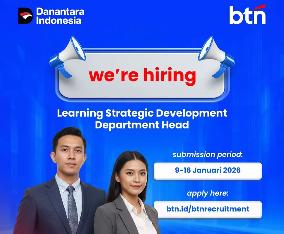 Lowongan karier BTN terbuka untuk profesional S1 dengan pengalaman panjang di bidang pembelajaran korporasi. (Instagram/@homeofbtners)
