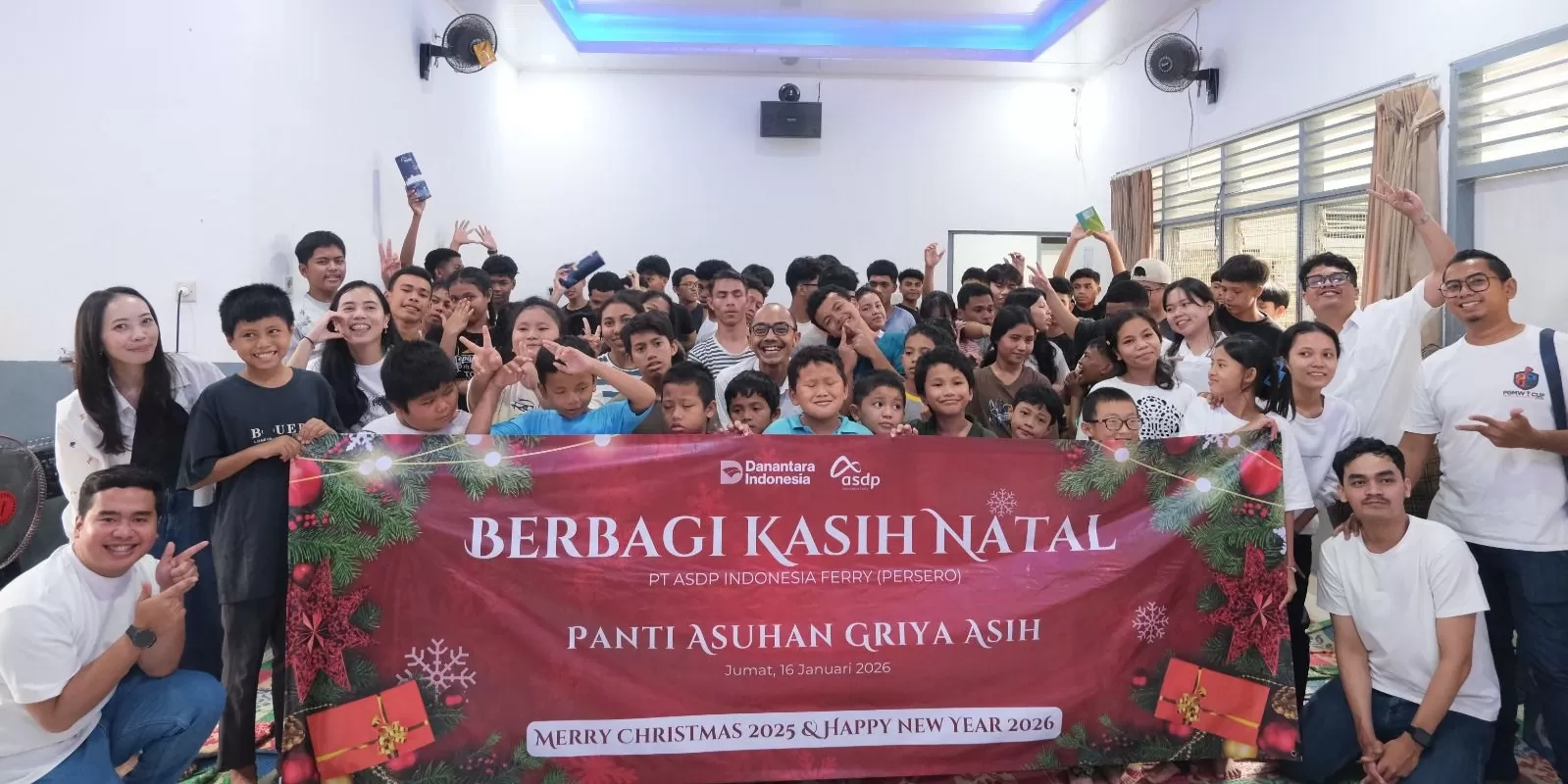 Sebagai bagian dari komitmen TJSL, ASDP memaknai Natal dengan berbagi kepedulian kepada anak-anak panti asuhan.