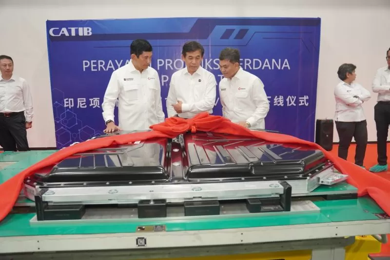 MIND ID, melalui perusahaan patungan (joint venture) CATIB, membangun Fasilitas Produksi Battery Cells, Module & Pack di kawasan Artha Industrial Hills (AIH), Kabupaten Karawang, Jawa Barat. (DOK. MIND ID)