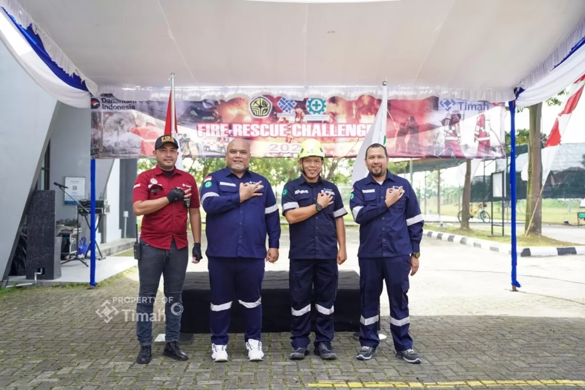 PT TIMAH Tbk menggelar Timah Fire Rescue Challenge dalam rangka Bulan K3 Nasional 2026 untuk memperkuat budaya keselamatan kerja. (timah.com)
