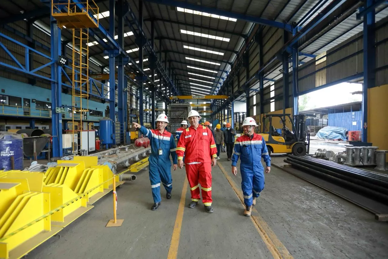 Pertamina EP dan SKK Migas memulai fabrikasi fasilitas gas Proyek Bambu Merah terintegrasi SP Cilamaya Utara untuk dukung ketahanan energi nasional. (Dok. Pertamina EP)