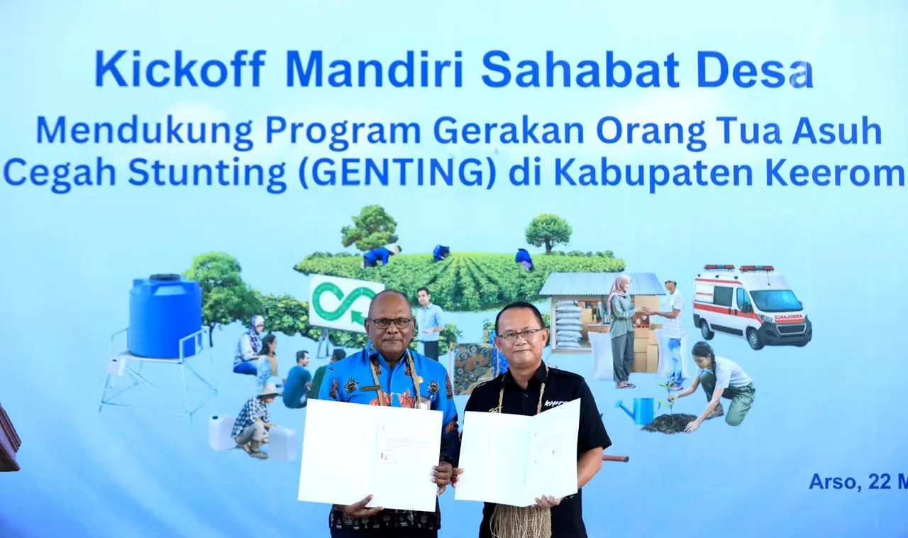 Bank Mandiri menjangkau 1.000 penerima manfaat melalui Mandiri Sahabat Desa untuk cegah stunting lewat intervensi gizi dan air bersih. (Dok. Bank Mandiri)
