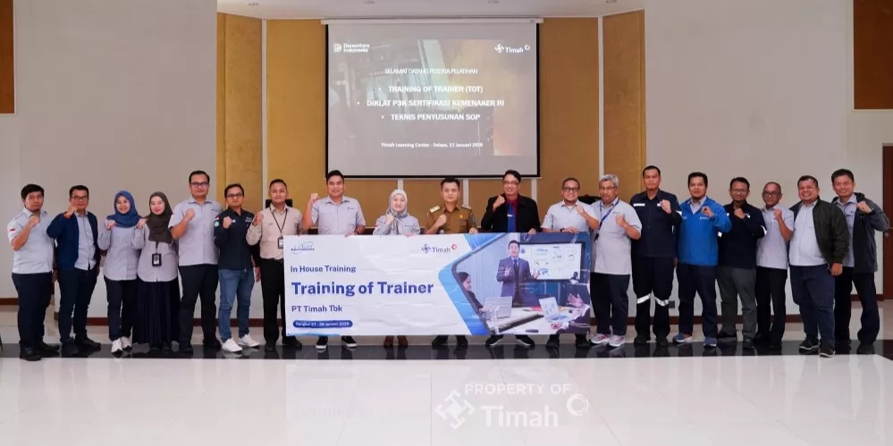 PT TIMAH Tbk terus memperkuat kualitas SDM melalui pelatihan terpadu, mulai dari TOT, P3K bersertifikasi Kemenaker, hingga penyusunan SOP.