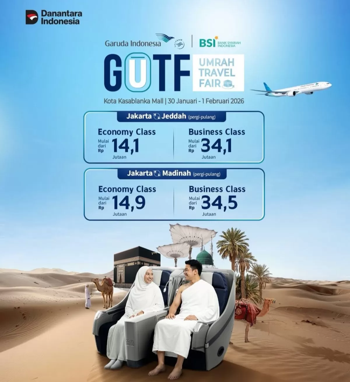 Garuda Indonesia Umrah Travel Fair (GUTF) 2026 resmi dibuka. (Instagram/@garuda.indonesia)