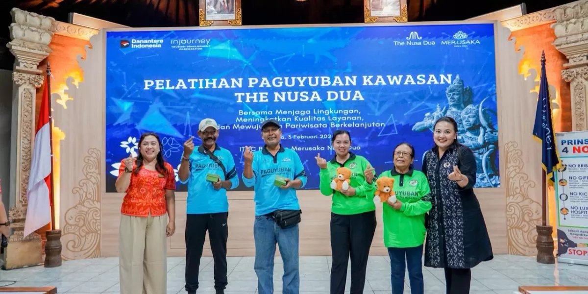  Kolaborasi ITDC The Nusa Dua dan Merusaka Nusa Dua menggelar pelatihan pedagang pantai untuk memperkuat layanan, keberlanjutan, dan daya saing kawasan. (Dok. The Nusa Dua)