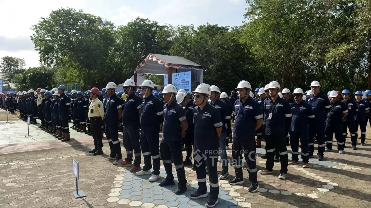 Apel Akbar Bulan K3 Nasional 2026 menjadi momentum PT TIMAH Tbk mengapresiasi penerapan K3 di seluruh lini perusahaan.
