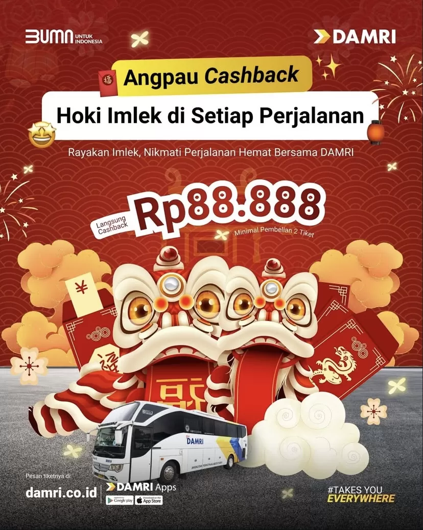 Promo DAMRI tinggal hitungan jam. Segera amankan tiket sebelum pembelian ditutup pukul 24.00 WIB hari ini.