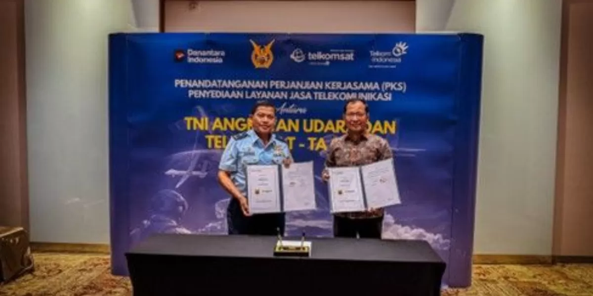 Telkomsat dipercaya TNI AU untuk layanan telekomunikasi satelit 2026, mendukung operasi udara dengan layanan andal dan berkelanjutan. (Dok. Telkomsat)